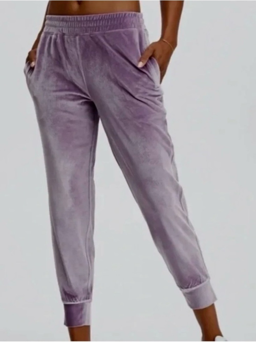 Fabletics DARIA Purple Velour Joggers